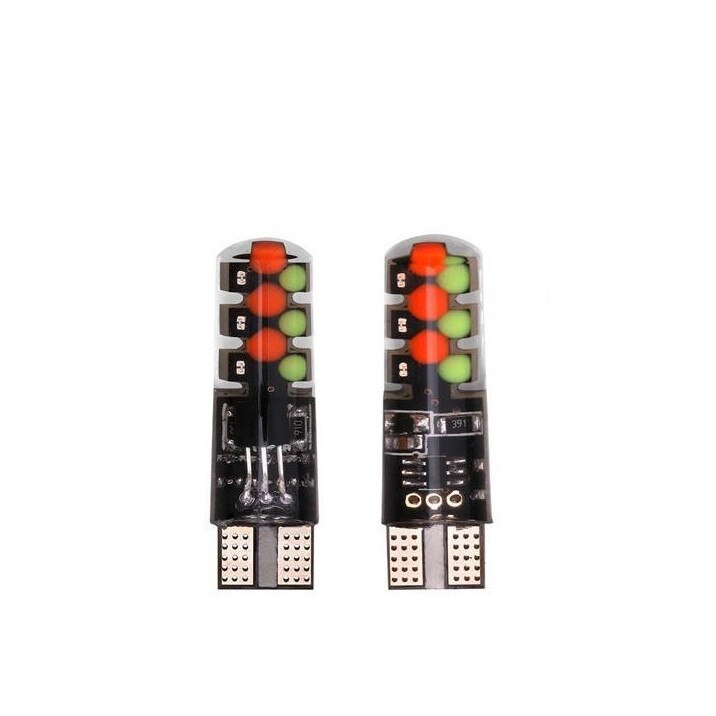 LED auto FL T10 RGB, 12V-W5W + telecomanda, 2 buc / set
