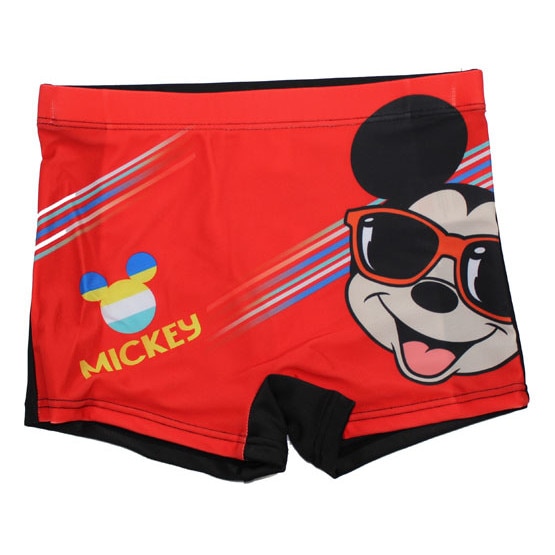 Slip de baie, Mickey cu ochelari de soare, rosu