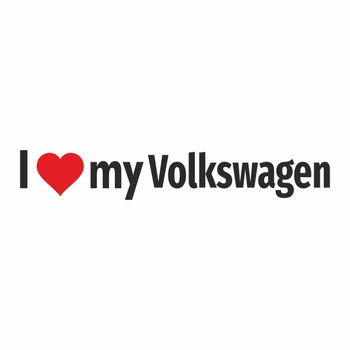 Set doua stickere auto, Priti, I love my Volkswagen, negru-rosu, 15 cm Set doua stickere auto, Priti, I love my Volkswagen, negru-rosu, 15 cm