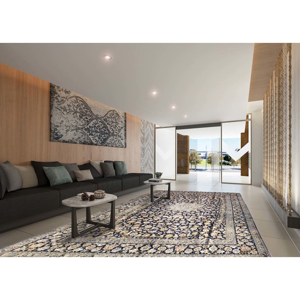 Covor Persan kashan lucrat manual din lana Size 415x315