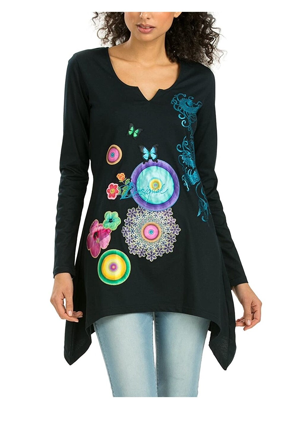 Bluza, Desigual 55T24R2, Albastru inchis, S
