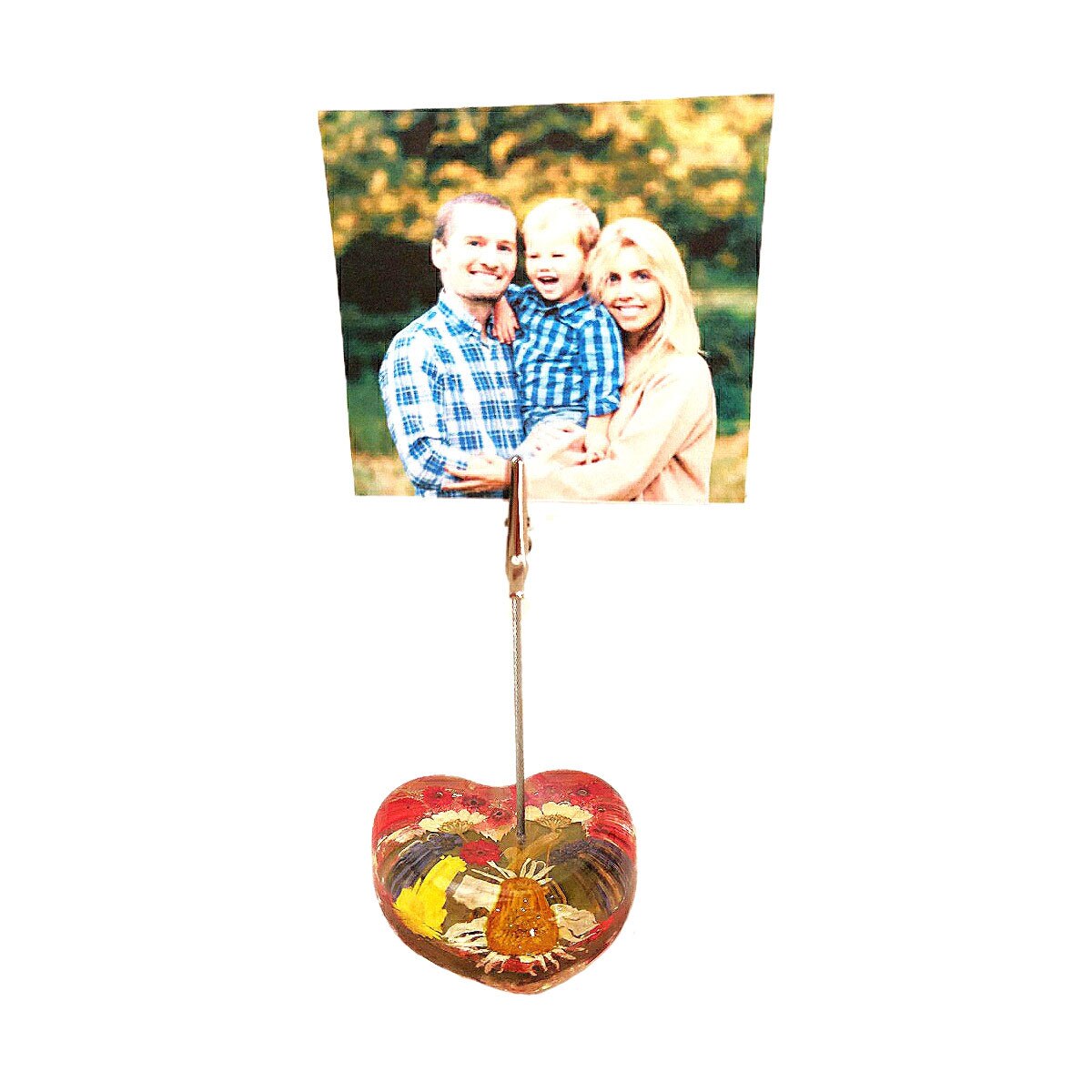 Suport foto/notice, Delirium, flori naturale, inima