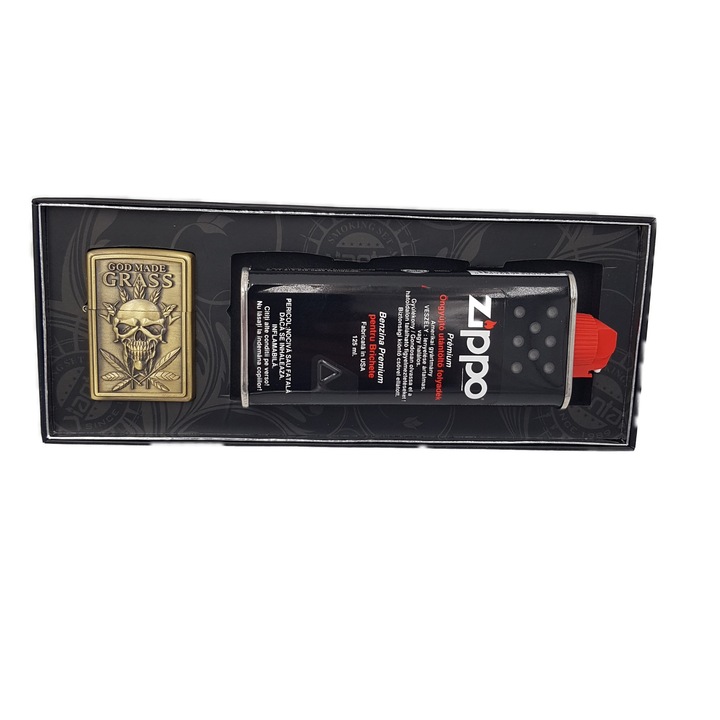 Комплект запалки, металик, grass2 и zippo течност 125 мл