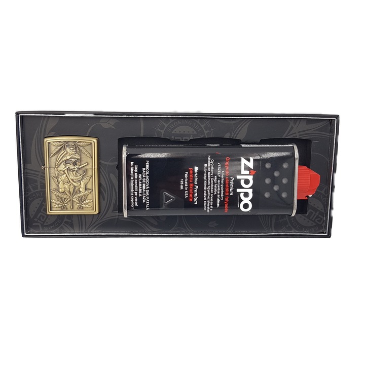 Комплект запалка Dalimag, Металик weed 3 и zippo течност 125 мл