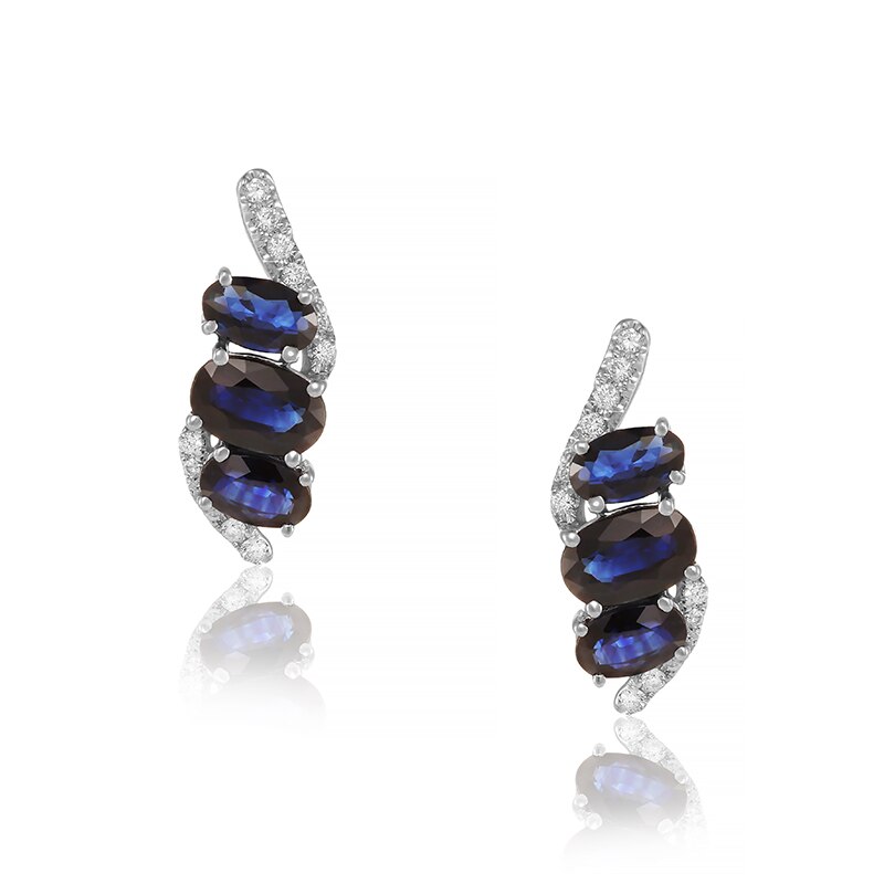 Cercei Deruvo Aur 18k Diamante, Safire E28801R-W