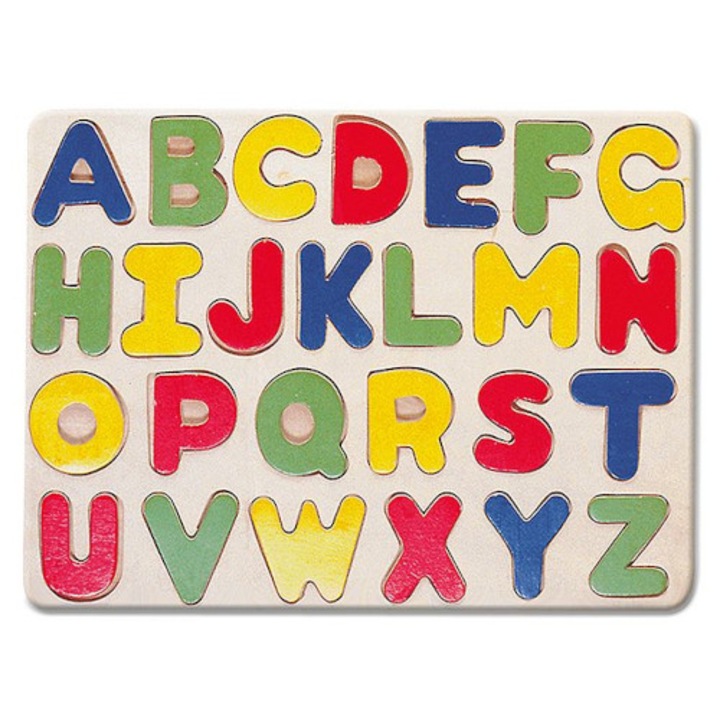 Puzzle Bino din Lemn Invata Literele