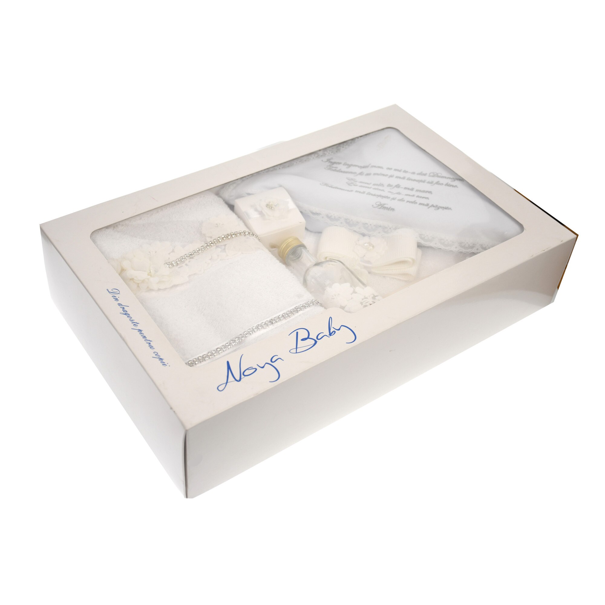 Trusou botez cu broderie pentru fetite si baieti - set complet pentru biserica - TRALB