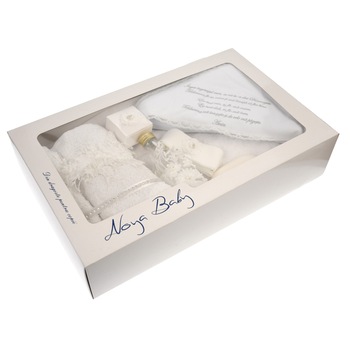 Trusou botez cu broderie pentru fetite si baieti, set complet pentru biserica - TRALB2 Trusou botez cu broderie pentru fetite si baieti, set complet pentru biserica - TRALB2