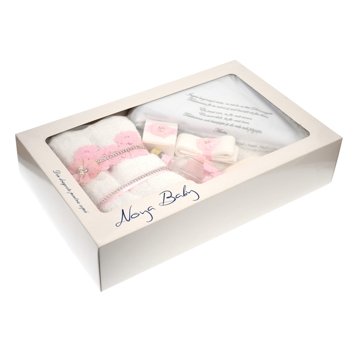 Trusou botez cu broderie pentru fetite, set complet pentru biserica - TRROZ5