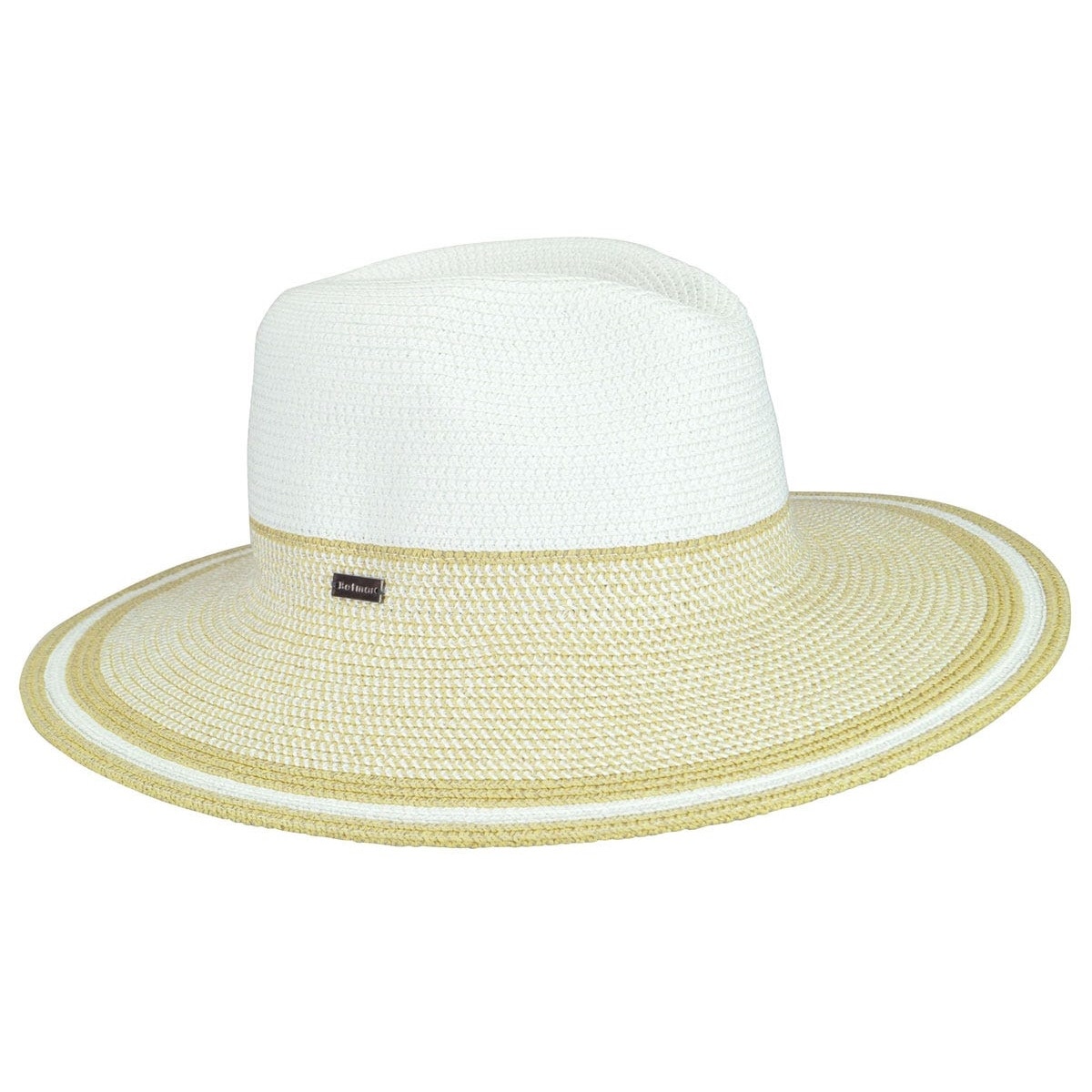Palarie Betmar Porto Braided Wide Brim Alb