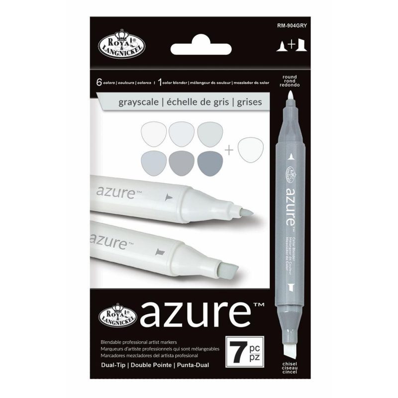 Set markere Royal & Langnickel Azure 7 piese - Grayscale Color