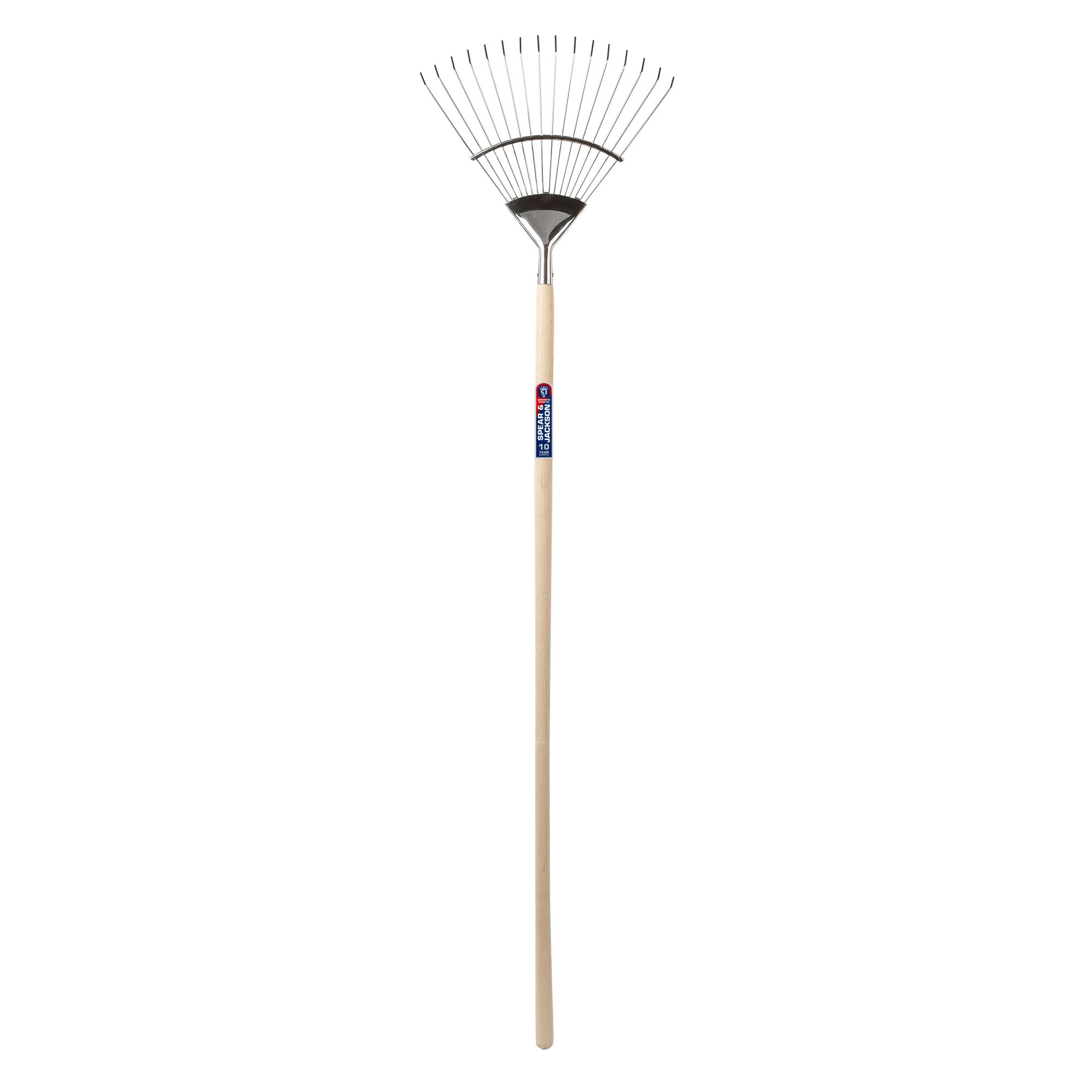 Grebla tip evantai flexibila cu dinti din inox, coada de lemn, Spear & Jackson Neverbend Stainless