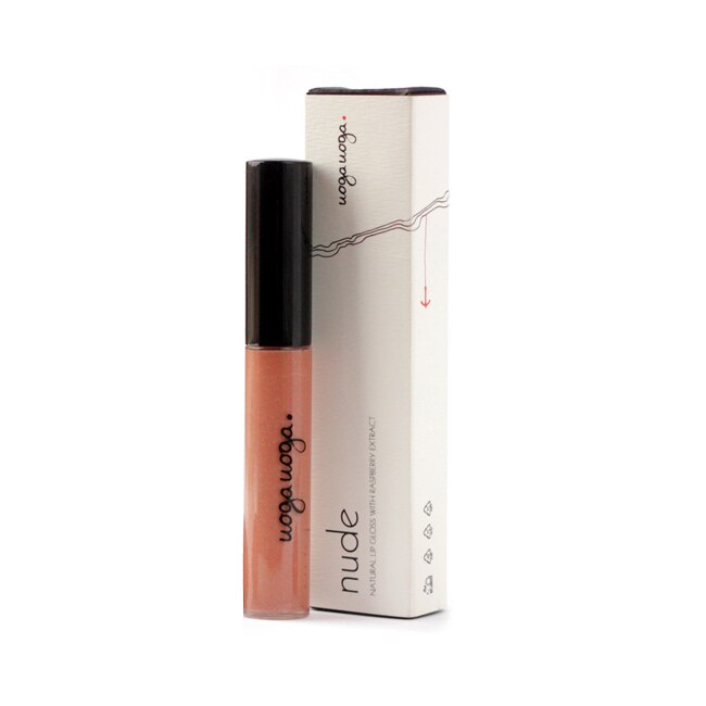 Gloss de buze natural cu extract de zmeura Nude, Uoga Uoga, 7 ml