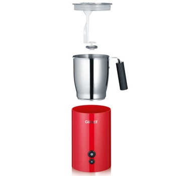Aparat pentru spumare si incalzire a laptelui Graef, MS703, cu recipient profesional de lapte detasabil, sigur pentru masina de spalat vase, 500 W, rosu Aparat pentru spumare si incalzire a laptelui Graef, MS703, cu recipient profesional de lapte detasabil, sigur pentru masina de spalat vase, 500 W, rosu