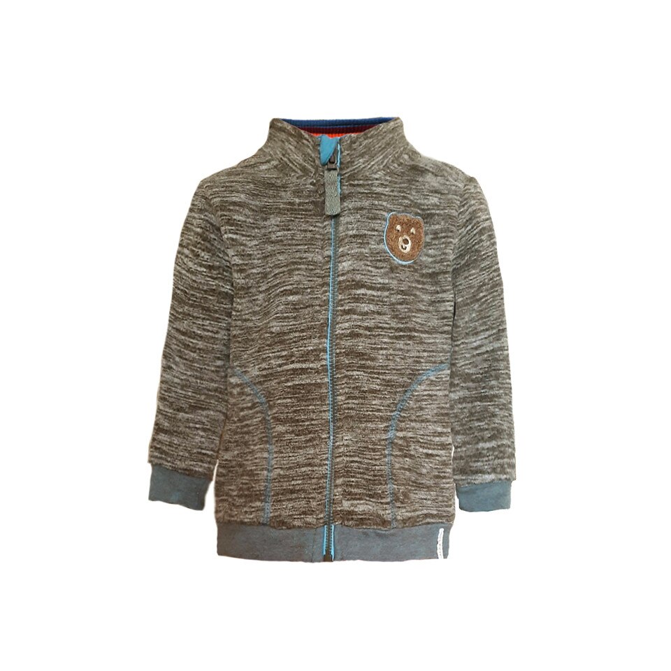 Cardigan tip jacheta baieti, Esprit, maro, marimea 74 cm, 9 luni