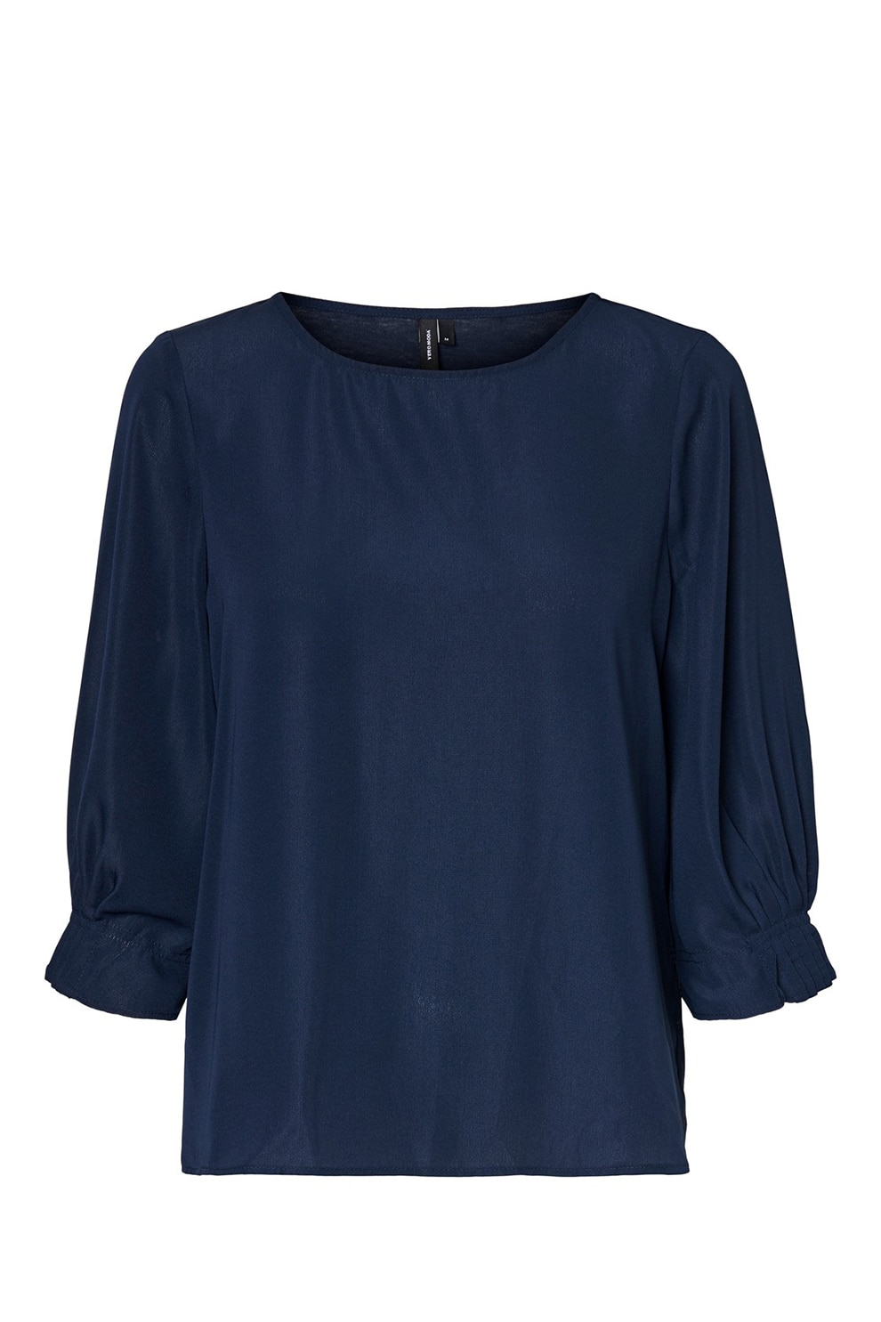 Vero Moda, Bluza vaporoasa cu maneci 3/4, Bleumarin inchis, S