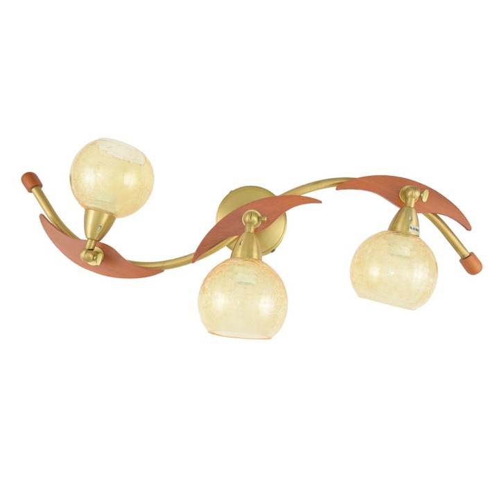 BUSSY LIGHTING 7002 fa mennyezeti lámpa, fém, bronz kivitel, E14, 3 x 40W, 65 x 14 cm