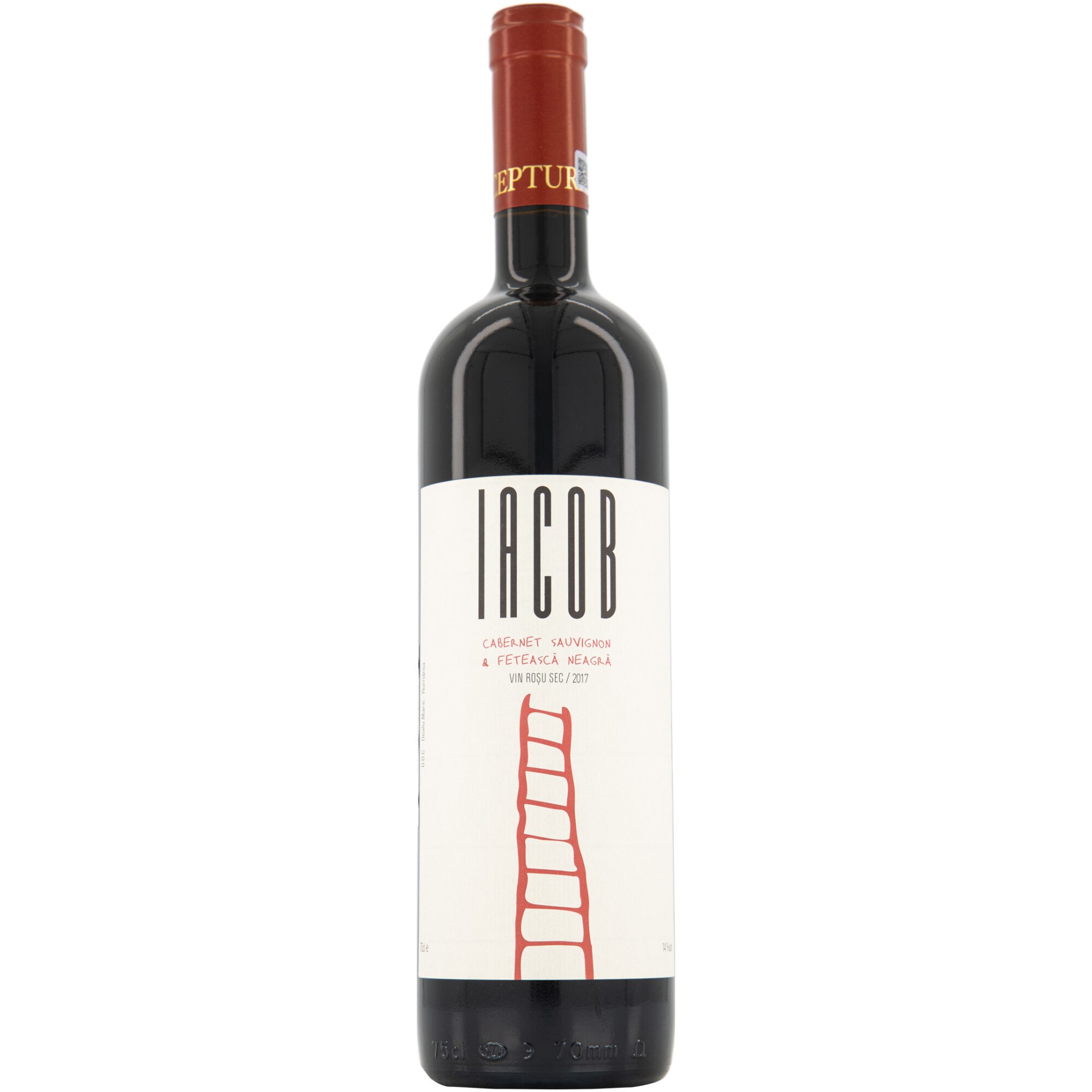 Vin Rosu Davino Iacob, Cabernet Sauvignon & Feteasca Neagra, Sec, 0.75l