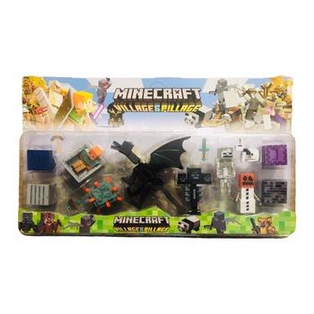 Set 7 figurine tip Minecraft, accesorii incluse, + 3 ani, isp20 Set 7 figurine tip Minecraft, accesorii incluse, + 3 ani, isp20