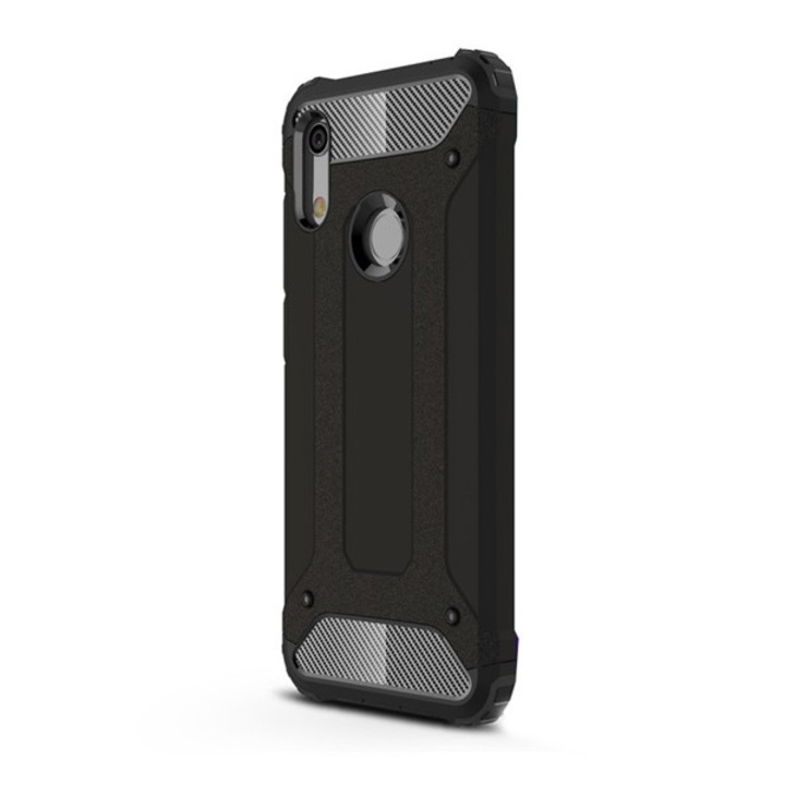 Gigapack defender szilikon mobiltelefon tok, ütésállóság, légpárnás sarok, fémhatás, fekete, kompatibilis: Huawei Y6s, 2019, / Honor 8A, Play 8A