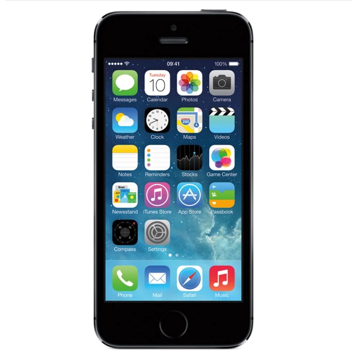 Protector de sticla, Tempered Glass, Pentru Iphone 5s, Negru