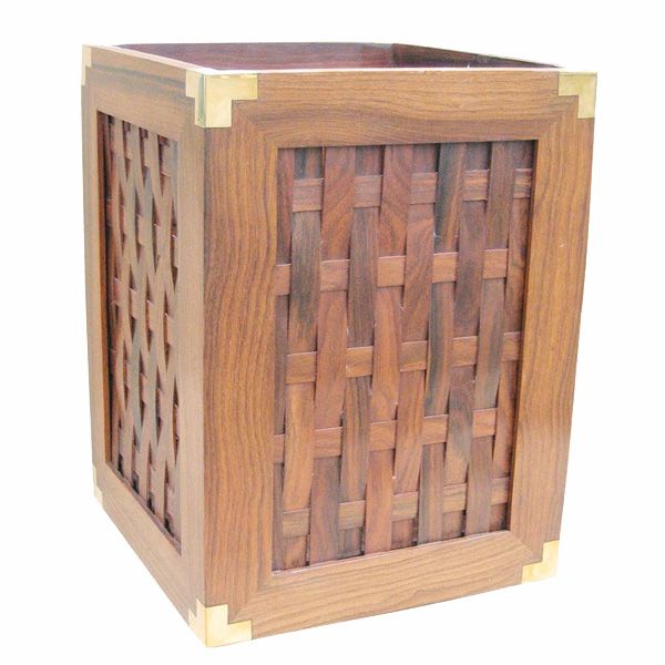Cos de birou Sea Club, lemn/alama,23x23x31cm