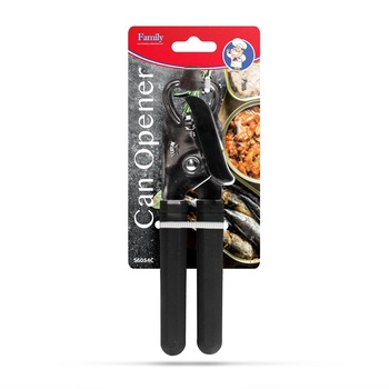 Deschizator de conserve, Family, 215 x 50 x 20 mm, Argintiu/ Negru Deschizator de conserve, Family, 215 x 50 x 20 mm, Argintiu/ Negru