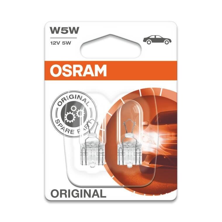 Becuri auto Osram W5W, 12V, 5W, W2,1x9,5d, 2 bucati