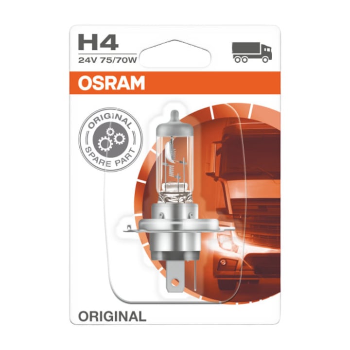 Osram eredeti izzó, h4, 24v, 75 / 70w, p43t