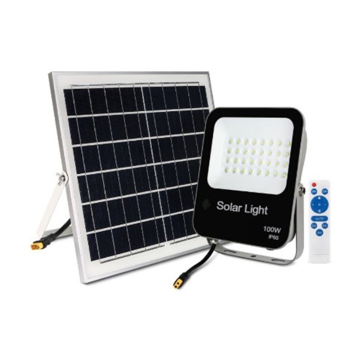 Proiector LED 100W cu Panou Solar si Telecomanda Multiled