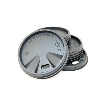 Set Capace negre, D62mm FLAT, pentru pahare carton 120ml, 4oz, 100buc Set Capace negre, D62mm FLAT, pentru pahare carton 120ml, 4oz, 100buc