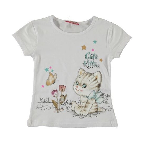 Tricou Cute Kitten alb