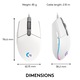 Logitech G102 Lightsync gaming egér, 8000 dpi, RGB, Fehér