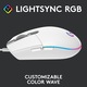 Logitech G102 Lightsync gaming egér, 8000 dpi, RGB, Fehér