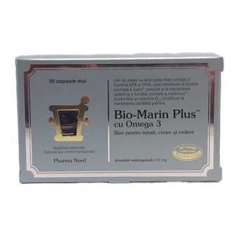 Ulei de peste cu omega3, Bio-Marin Plus, Pharma Nord, 30 comprimate Ulei de peste cu omega3, Bio-Marin Plus, Pharma Nord, 30 comprimate