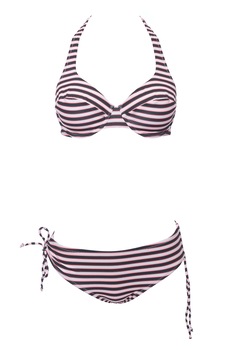 Costum de baie din doua piese, tip sutien cu sustinere fara burete si cu chilot lat reglabil, Lux, Intimamoda, Model Dungi ER73, Multicolor Costum de baie din doua piese, tip sutien cu sustinere fara burete si cu chilot lat reglabil, Lux, Intimamoda, Model Dungi ER73, Multicolor