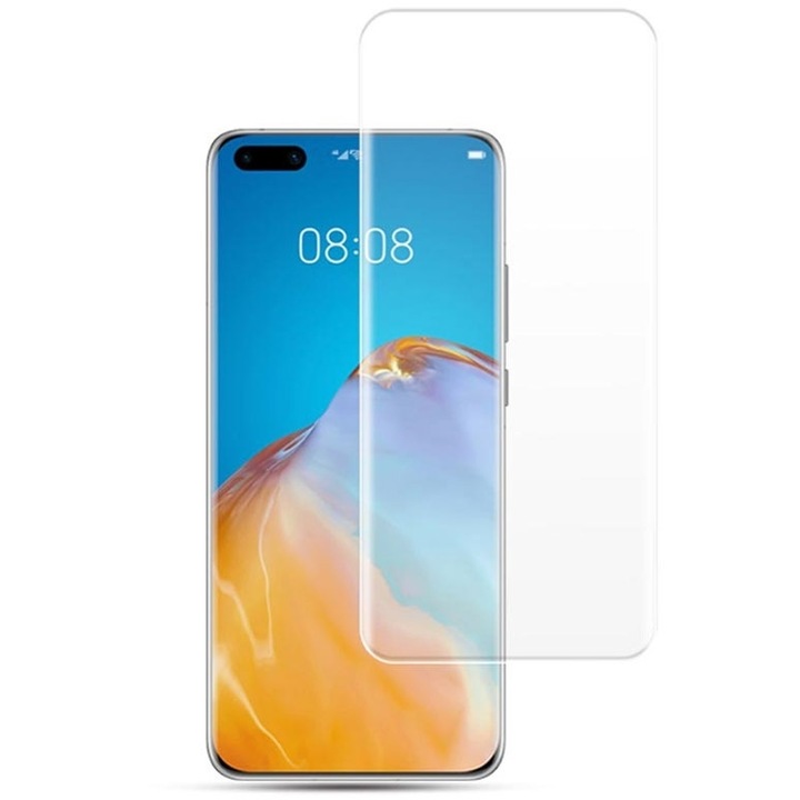 HUAWEI P40 Pro üvegfólia – UV teljes ragasztó (átlátszó)