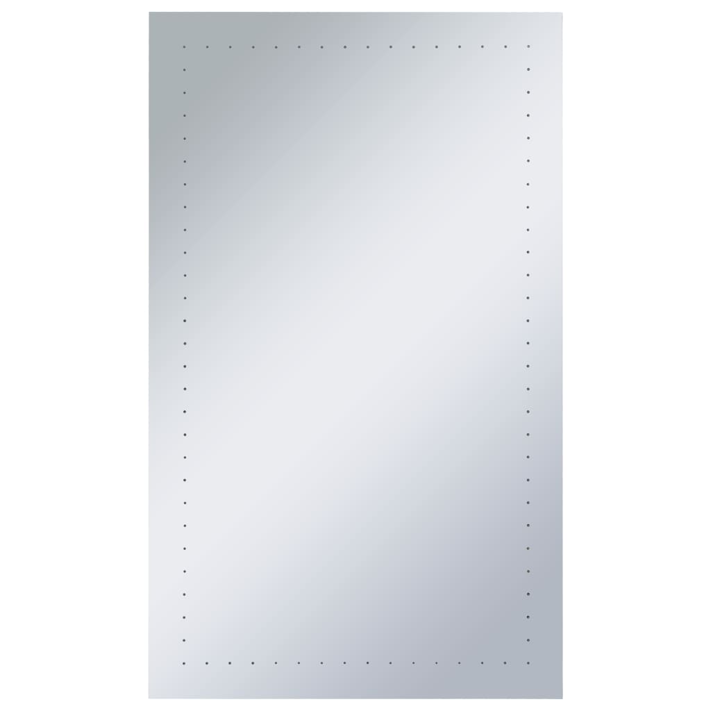 Oglinda de perete cu LED, pentru baie, vidaXL, Aluminiu, 60 x 100 cm, Argintiu