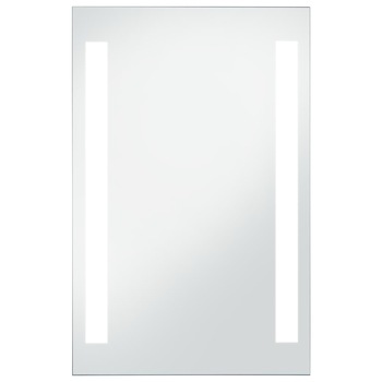 Oglinda de perete cu banda LED, pentru baie, vidaXL, sticla, 60 x 100 cm, Argintiu Oglinda de perete cu banda LED, pentru baie, vidaXL, sticla, 60 x 100 cm, Argintiu