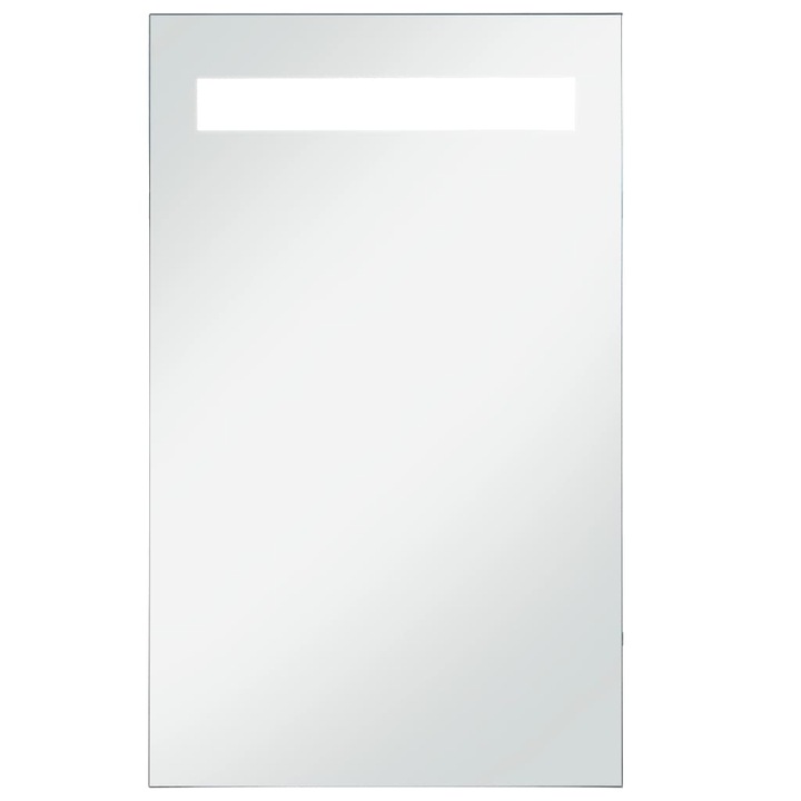 LED Огледало vidaXL, стъкло, 60 x 100 см, сребристо