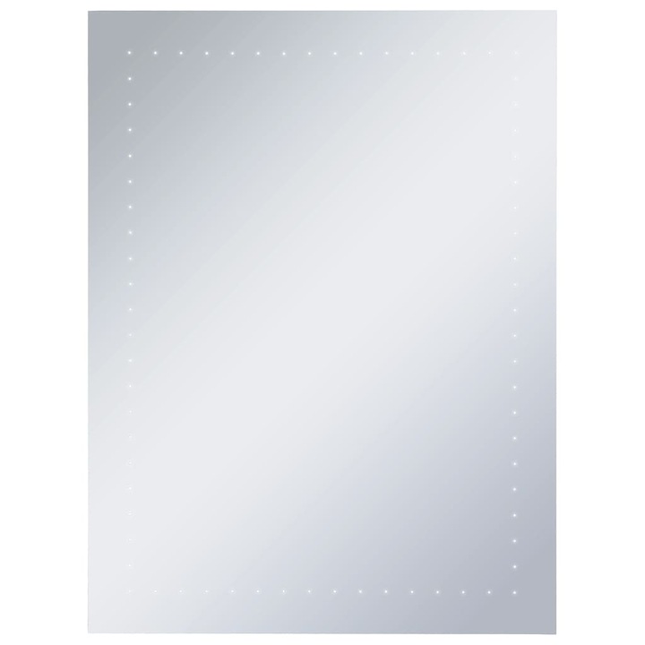 vidaXL LED-es fürdőszobai alumíniumváz falitükör 60 x 80 cm
