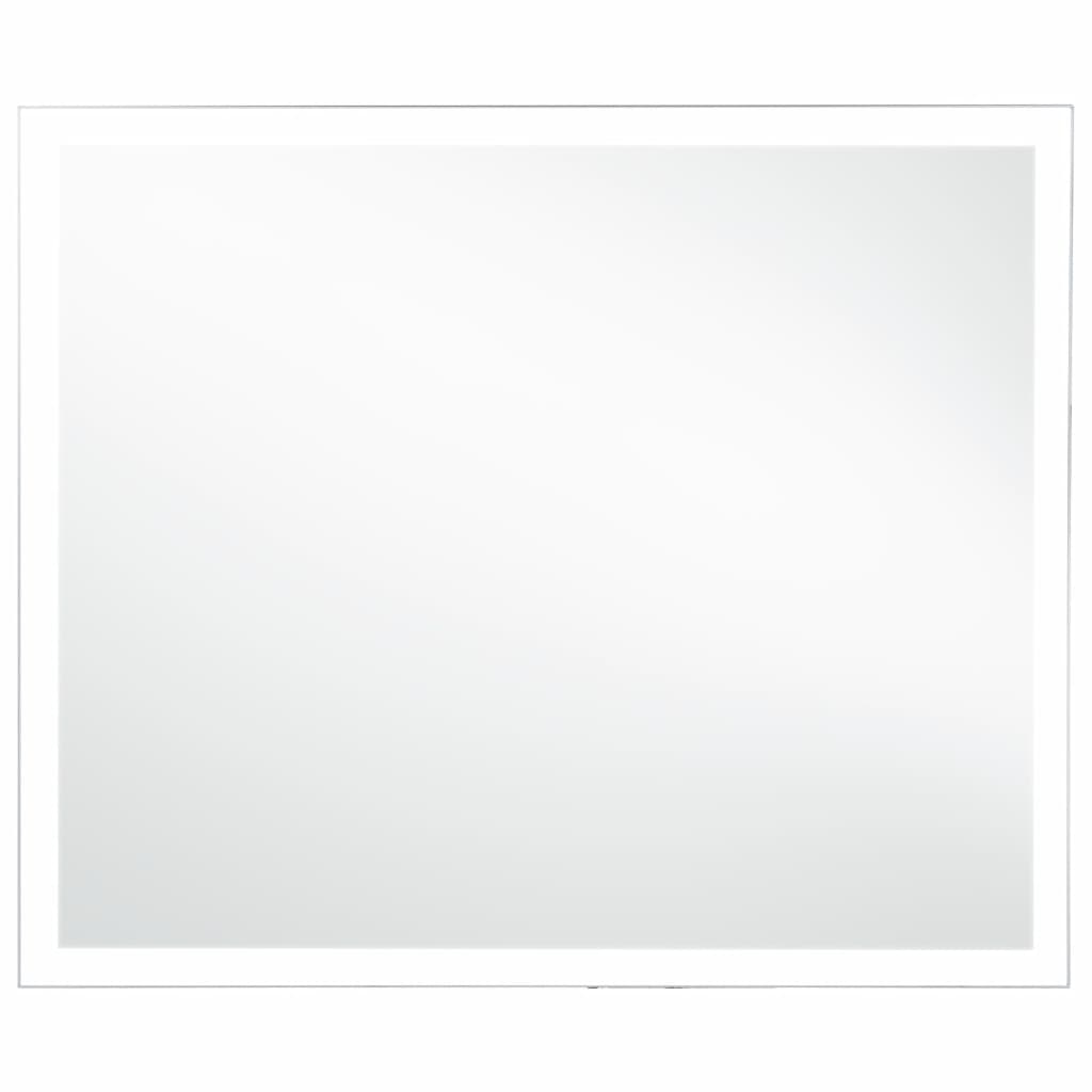 Oglinda de perete cu LED pentru baie, vidaXL, Aluminiu, 60 x 50 cm, Argintiu