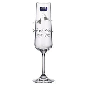Set 2 Pahare de Sampanie Miri Personalizate din Cristal Bohemia cu Nume Data Inimi Model 1 Set 2 Pahare de Sampanie Miri Personalizate din Cristal Bohemia cu Nume Data Inimi Model 1