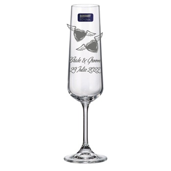 Set 2 Pahare de Sampanie Miri Personalizate din Cristal Bohemia cu Nume Data Inimi Model 2 Set 2 Pahare de Sampanie Miri Personalizate din Cristal Bohemia cu Nume Data Inimi Model 2
