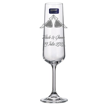Set 2 Pahare de Sampanie Miri Personalizate din Cristal Bohemia cu Nume Data Inimi Model 3 Set 2 Pahare de Sampanie Miri Personalizate din Cristal Bohemia cu Nume Data Inimi Model 3