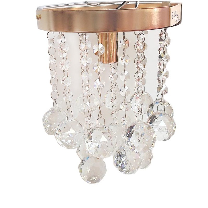 Полилей OEM, A ++, 1 x E14, 60W, IP 20, 16 см, Бял / Златист