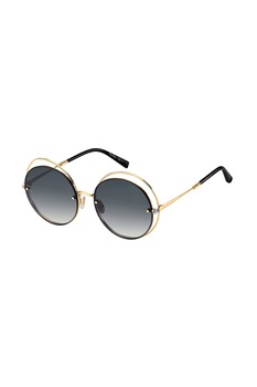 Max Mara, Ochelari de soare rotunzi, cu rama metalica, Auriu/Negru, 56-17-140 Standard Max Mara, Ochelari de soare rotunzi, cu rama metalica, Auriu/Negru, 56-17-140 Standard