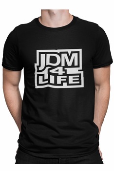 Tricou personalizat, auto, JDM 4 LIFE, Negru, Negru Tricou personalizat, auto, JDM 4 LIFE, Negru, Negru