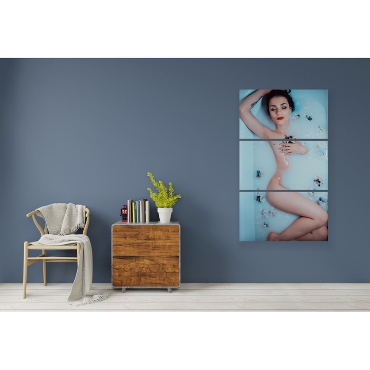 Tablou multicanvas 3 piese 90x150 cm, model Erotic 36