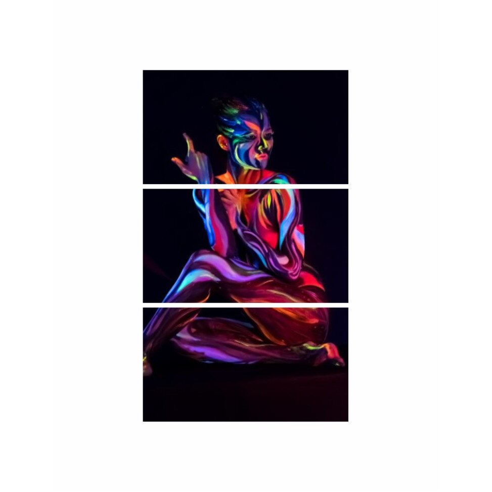 Tablou multicanvas 3 piese 90x150 cm, model Erotic 13